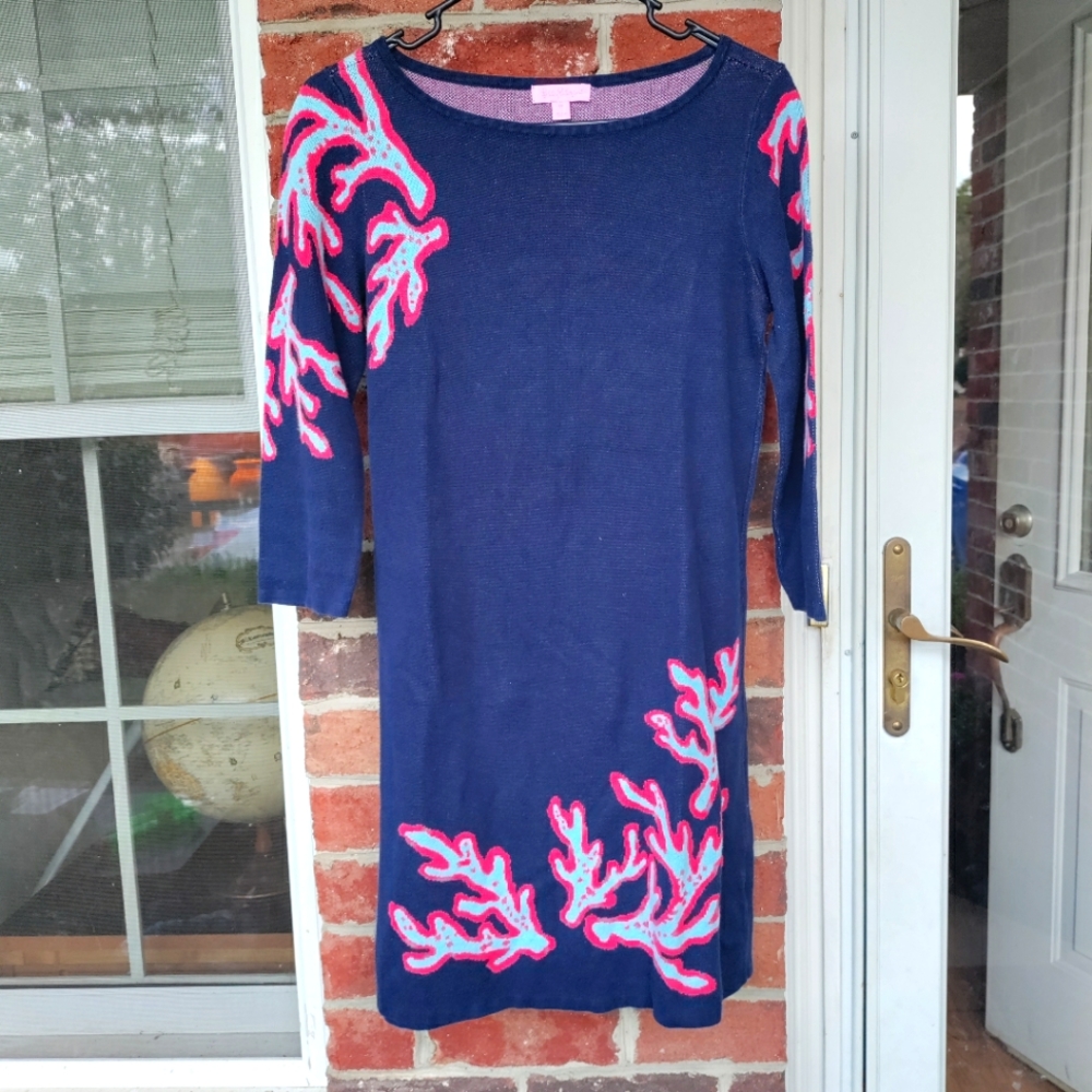 Navy Coral design Lilly Pulitzer Dress